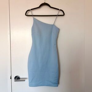 Guess Baby Blue Asymmetrical Mini Dress